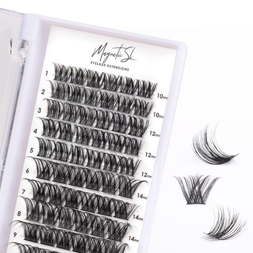 Cluster Lashes 72 Individual Lashes Clusters Eyelash Extensions False Eyelashes DIY Wispy Fluffy ...