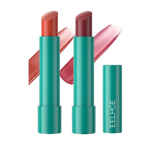 2Pcs Hydrating lip Tint,Long-lasting Plumping Tinted Lip Balm,Moisturizing Lip Gloss,Non-Sticky Anti Cracking Lip Treatment,Powerful Moisturizing Water Lipstick For Woman Girls(Warm Orange&Coral)