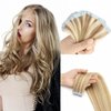 Tape In Hair Extensions Human Hair 14 Inch,Invisible Tape In Hair Extensions Human Hair 20pcs 30g,Seamless Adhesive Tape Ins Human Hair Extensions Straight Skin Weft Real Soft Silky Tape-in Human Hair