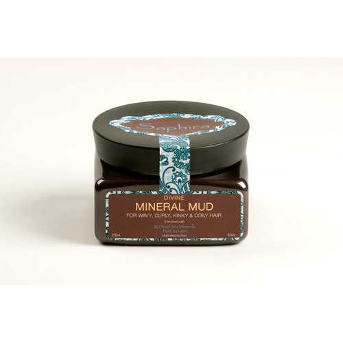 Saphira Divine Mineral Mud for Curly and Wavy Hair, Hair Moisturizer and Deep Conditioning Hair M...