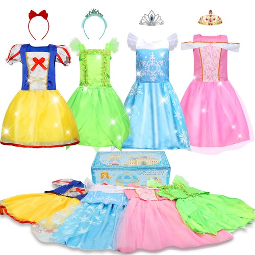 Dulsaera Princess Dress Up for Girls 4-6, Dress Up Clothes for Little Girls 3t-4t, Christmas Birt...