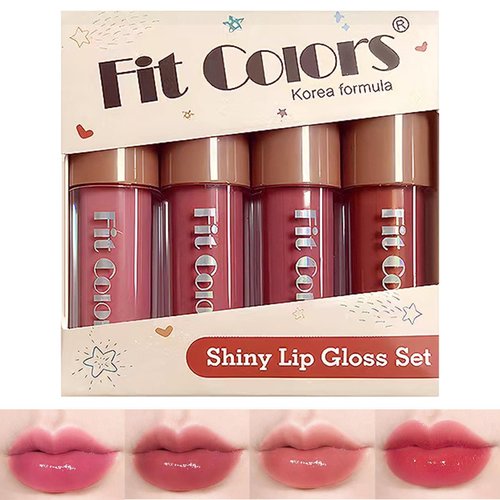 Sigaitwax 4PCS Lip Glow Oil Plumping Lip Tint Moisturizing Lipgloss Set, Nourishing Glossy Lipgloss Non-sticky Fresh Texture Lip Plumping Gloss For Girls And Women Makeup