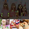 Qpout 95 PCS Glow In The Dark Building Block Temporary Tattoos, 8 Sheets Building Bricks Luminous Tattoos Stickers for Building Block Birthday Party Favors Supplies