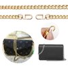 4 Pieces Different Sizes DIY Iron Flat Chain Belt, Handbag Replacement Belt, Shoulder Belt, Wallet Chain Belt, Metal Buckle(7.9 inch, 15.7 inch, 31.5 inch, 47.2 inch) Light Gold