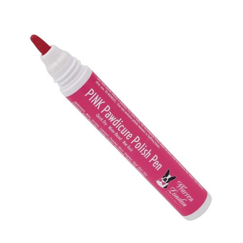 Warren London Pawdicure Dog Nail Polish Pens | Quick Dry, Low Odor, Non-Toxic Dog Accessories | Ideal for Dog Birthday, Dog Costume | Made in USA | Dries in Under 1 Minute | 13 Colors | Pink