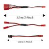 8Pcs JST Plug Y Splitter,JST to JR Male Female Wire Adapter JST Y-Harness Connectors Parallel Extension Cable Compatible with Traxxas TRX-4 RC Crawler Receiver ESC Winch Cooling Fan Led Lights