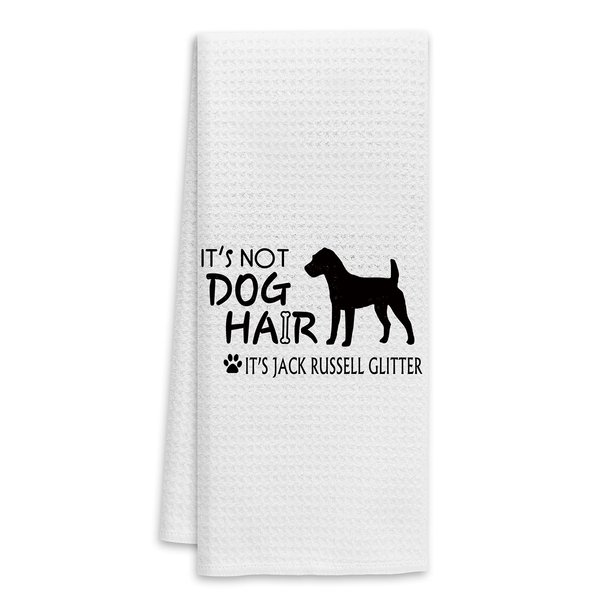 It’s Not Dog Hair It’s Jack Russell Glitter Hand Towels Kitchen Towels Dish Towels,Fall Funny Dog Decor Towels,Dog Lovers Dog Mom Girls Women Gifts
