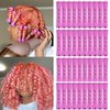 meigick Perm Rods Set for Natural Hair, 40Pcs Plastic Cold Wave Rods, Heatless Perming Rods Hair Curler for Women, DIY Hairdressing Tools, Purple, 0.75 Inch