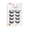 KISS Lash Couture Faux Mink False Eyelashes Multipack, Knot-Free Lash Band, Reusable, Contact Lens Friendly, Easy To Apply, Ultrafine, Tapered, Synthetic Fake Lashes, Style Sequin, 4 Pairs