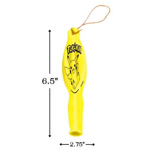 Assorted Colors Pokemon Punch Latex Balloons - Pack of 4 (6.5" x 2.75" Deflated Size) - Perfect for Parties & Celebrations