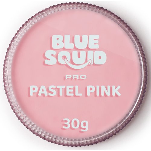 Blue Squid PRO Face Paint - Pastel Pink (30gm), Professional Water Based Single Cake Face & Body Paint Makeup Supplies for Adults Kids Halloween Facepaint SFX Water Activated Face Painting Non Toxic