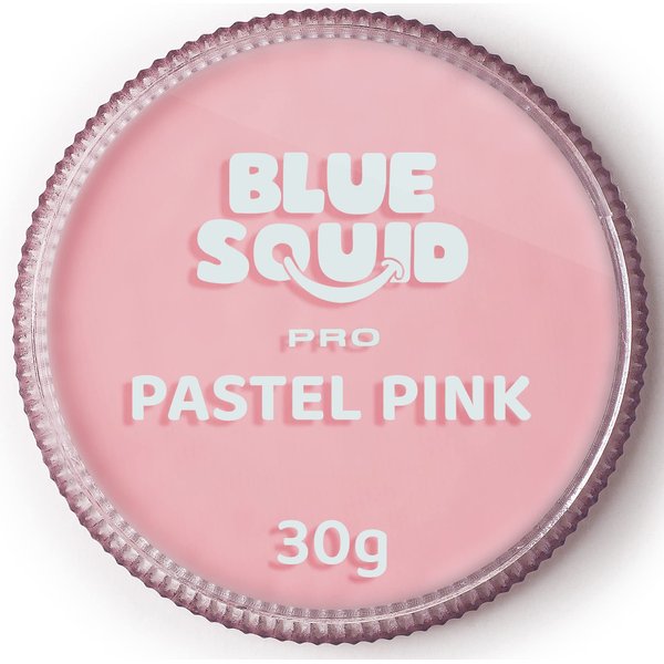 Blue Squid PRO Face Paint - Pastel Pink (30gm), Professional Water Based Single Cake Face & Body Paint Makeup Supplies for Adults Kids Halloween Facepaint SFX Water Activated Face Painting Non Toxic