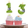 JonesLi 3th Birthday Candles，Soccer Birthday Decorations，Suitable for Girl and boy Cake Toppers, Wedding Cakes, Anniversaries, Party Celebrations, Birthday Decorations