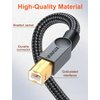 VANAUX Printer Cable USB A to B High-Speed Printer Cord Compatible with Printer,Scanner,Fax Machine,Laptop,Computer,Microphone,Midi Keyboard and More-Black (33feet/10m)