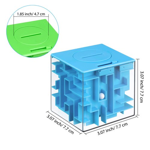 Patelai 2 Pieces Money Holder Maze Puzzle Gift Box, Christmas Money Gift Holder Box Fun Maze Puzzle Brain Teasers for Kids and Adults (2.8 Inch)
