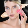 CUPID CARE 6 Pcs Powder Puff with 2 Travel Cases, Setting Powder Puffs for Face Powder and Foundation, Velour Makeup Puff for Loose Powder Body Powder, Skin-Friendly, Beauty Makeup Tools-White/Red