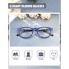 MDee Reading Glasses 3 Pack Women Classics Round Blue Light Blocking Readers Glasses Ladies Spring Hinges 1.75