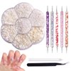 Face Gems- White Rhinestones, 5606PCS Nail Art Flat Back Half Round Pearl Crafts, and DIY Projects - Perfect for Home DIY Nails Body Face Craft and Salon Use. (Off-White)…