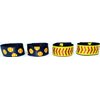Fastpitch Softball sleeve scrunchies combo pack black (2) and yellow with red stitching (2) 2 pairs (4 pieces), softball sleeve holders from the ORIGINAL USA inventor. Over 8 million sold.