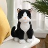 Libima 13 Inch Tuxedo Cat Stuffed Animal Realistic Black and White Cat Plush Soft Stuffed Tuxedo Kitten Plushie for Valentine's Day Birthday Party Favors Gifts Bedroom Sofa Decor
