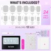 White Press on Nails Short, Jofay Fashion Square Solid Color Fake Nails with Glue, Reusable & Natural Acrylic False Nails Stick on Nails for Women Girls Gift, Gel Nail Kit, 24pcs