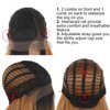 Onedor 18 Inch Kanekalon Futura Synthetic Hair 130% Density Straight Lace Front Side Part Long Wigs (Dark Natural Blonde Blended & Pale Golden Blonde with Dark Roots-OT8/386/624)