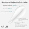 APLB Glutathione Niacinamide Body Lotion | LIPO GLUTA NIAC CEN™ 12.5% 10.14 FL.OZ/Korean Skincare, Long lasting hydration, Revitalize for gentle and improve skin texture