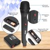 Pyle Portable VHF Wireless Microphone System - Professional Battery Operated Handheld Dynamic Unidirectional Cordless Microphone Transmitter Set W/Adapter Receiver, for PA Karaoke DJ Party, Black