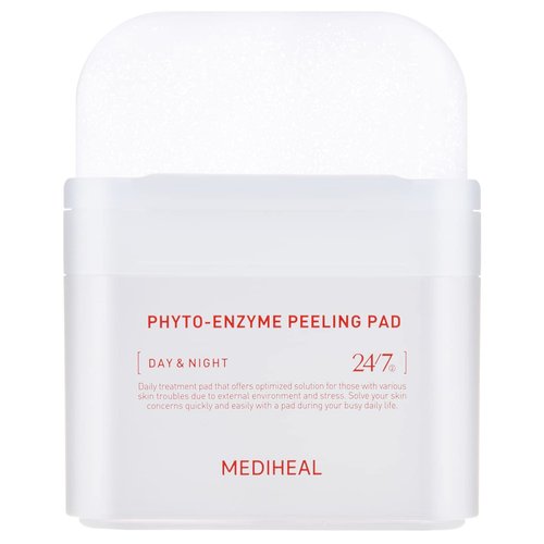 MEDIHEAL Phyto Enzyme Peeling Pad - Vegan Face Resurfacing Gauze Pads with LHA & Papaya Enzym - Pore Tightening Pads to Control Sebum - Exfoliating Pads for Dead Skin Cells, 90 Pads