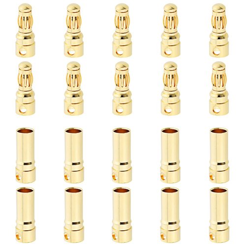 10 Sets Hobbypark Female Male 3.5mm Gold Bullet Banana Connectors RC ESC LIPO Battery Device Electric Motor Wire Parts
