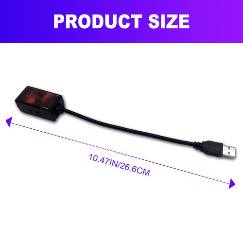 Portable Car Roof Star Night Light, Adjustable USB Flexible Interior Lamp, Auto Rotation Breathing and Sound Activated LED Romantic Projector for Cars, Bedrooms, Parties, etc (Red)