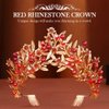 Kilshye Red Queen Crowns and Tiaras Gold Leaf Costume Headband Rhinestone Headpiece for Women