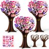 BeYumi 16Pcs Valentine’s Day Heart Trees Craft Kit for Kids Make Your own Valentine Owl Heart Trees Decorations DIY Valentine’s Day Crafts Set Holiday School Classroom Home Party Fun Activities Decor