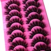 Emotao False Eyelashes Natural Cat Eye Lashes Lightweight 10 Pairs C Curl Wispy Eyelashes Curly 3D Faux Mink Eyelashes Pack (Cat Eye D02)
