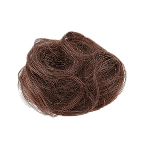 Katartizo Black Mini Hair Bun Extension Curly Chignon Claw Clip Hairpiece Topknot Accessories for Women Girls