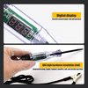 QODOLSI Pack-1 Automotive Test Light Digital LED Circuit Tester, DC 3V/6V/12V/24V Inductive Test Pen with 70.8 Inches Retractable Spring Wire, for Checking Vehicle Car Truck Motorcycle (Black & Red)