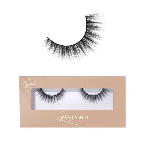 Lilly Lashes Everyday Bare it All Natural Lashes - Faux Mink Natural Eyelashes, False Eyelashes Everyday Use, Cat Eye Lashes, Individual Lashes Reusable up to 20x, No Lash Glue Included (13mm)