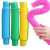 Pop Multi-Color XL Tubes Sensory Toy for Toddler Kids Learning Toys - 4 Pack