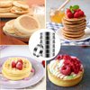 English Muffin Rings 6 Set, Non Stick Crumpet Rings Stainless Steel Cooking Rings Double Rolled 3 Inch Round Pastry Mold Crumpet Tart Rings for Baking English Muffin
