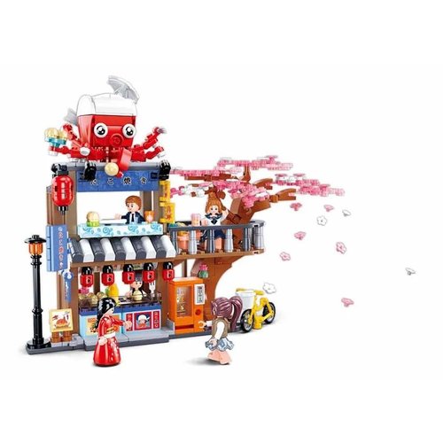 General Jim's Tako Yaki MOC Building Block Set - 548 Pieces of Modular Building Bricks and Accessories