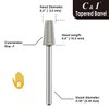 C & I Tapered Barrel Nail Drill Bit for Electric Nail Drill Machine of Nail Art (Grit Fine, Silver)