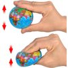 24 Pack - Globe Mini Soft Foam Earth Squeeze Balls, 2.5" Squeezable World Toy Stress Relief Bulk Educational Novelties for Kids, School, Classroom, Party Favors, Rewards