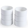 HAOTOP Mini Porcelain Ramekins 1oz Set of 6,Small Ceramics Souffle Dish 30ml White
