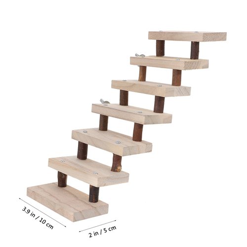 NUOBESTY Small Animal Wooden Ladder Platform Cage Bridge Guinea Pig Habitat Climbing Toy for Rabbit Hamster Bunny Squirrel Hedgehog Chinchilla Rat Mouse