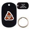 Custom Engraved Pet Tag - Poo Emoji- Black - Dog Tag - Tag-Z Wag-Z