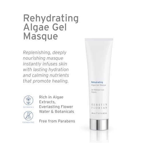Kerstin Florian Rehydrating Algae Gel Masque, Hydrating Treatment Clarifies, Heals and Nourishes with Plant Extracts, Face Mask for Dry Skin (2.7 fl oz)