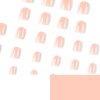 Pink Press on Nails Short Square Fake Nails With Solid Color Design Full Cover False Nails Glossy Glue on Nails Stick on Nails Cute Press on Nails Reusable Artificial Nails for Women DIY Manicure