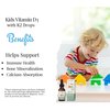 Go Healthy Vitamin D3 K2 Drops for Kids - Contains 25mcg (1000IU) Vegan Liquid Vitamin D & 150mcg Vegan Liquid Vitamin K2 (MK7) Per Serving, Gluten Free, Non-GMO, Vanilla Flavor - 30 Servings