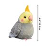 Nohito Realistic Grey Cockatiel Parrot Bird Plush Toy Stuffed Animal Simulation Fake Bird Cockatoo Stuffed Animals Cute Little Bird Plushie Doll 4.9'' (Grey, M)