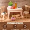 HyDren 120 Pcs Miniature Dollhouse Flooring 1: 12 Scale Dollhouse Floor Tiles Wooden Dollhouse Accessories Mini Wood Doll House Furniture for Model Decor